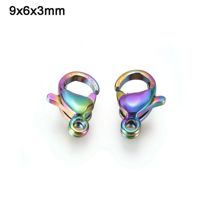 100Pcs Stainless Steel Lobster Claw Clasps for DIY Jewelry Making