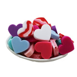 100Pcs Heart Silicone Beads Love Red Pink Pearl For Pacifier Necklace