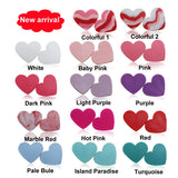 100Pcs Heart Silicone Beads Love Red Pink Pearl For Pacifier Necklace