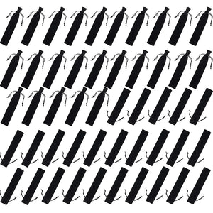 100Pcs Velvet Pen Pouch Drawstring Bag Single Pen Holder Packaging Sleeve