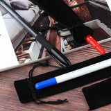 100Pcs Velvet Pen Pouch Drawstring Bag Single Pen Holder Packaging Sleeve