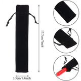 100Pcs Velvet Pen Pouch Drawstring Bag Single Pen Holder Packaging Sleeve