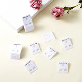 100Pcs Earring Display Cards Ear Studs Organizer Holder Earring Cards 38x30mm