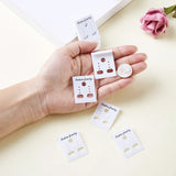 100Pcs Earring Display Cards Ear Studs Organizer Holder Earring Cards 38x30mm