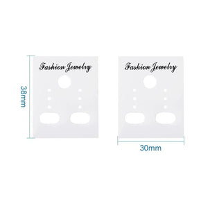 100Pcs Earring Display Cards Ear Studs Organizer Holder Earring Cards 38x30mm