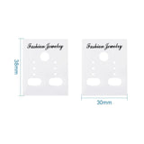 100Pcs Earring Display Cards Ear Studs Organizer Holder Earring Cards 38x30mm