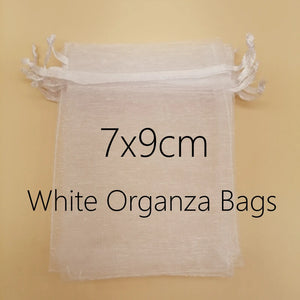 100Pcs Organza Butterfly Drawstring Bags for Women Wedding DIY