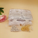 100Pcs Organza Butterfly Drawstring Bags for Women Wedding DIY