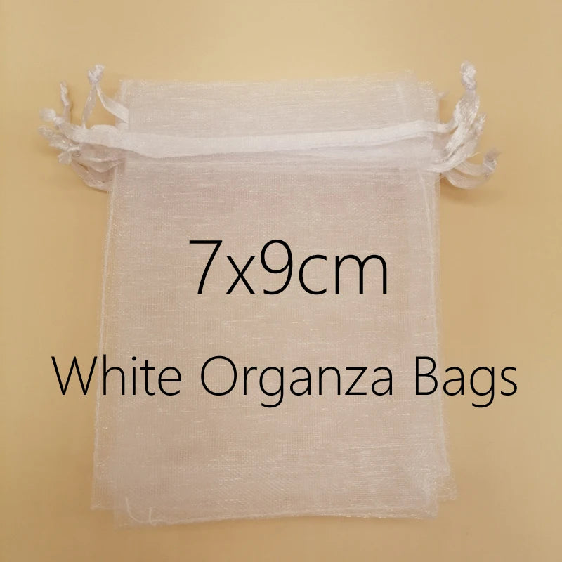 100Pcs Organza Butterfly Drawstring Bags for Women Wedding DIY