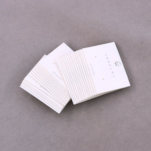 100Pcs PVC Paper Ear Card Jewelry Packaging Hang Earring Card DIY