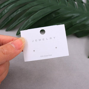 100Pcs PVC Paper Ear Card Jewelry Packaging Hang Earring Card DIY