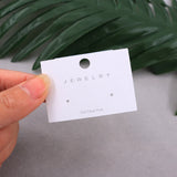 100Pcs PVC Paper Ear Card Jewelry Packaging Hang Earring Card DIY