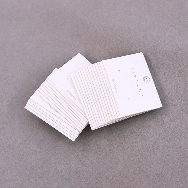 100Pcs PVC Paper Ear Card Jewelry Packaging Hang Earring Card DIY