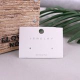 100Pcs PVC Paper Ear Card Jewelry Packaging Hang Earring Card DIY