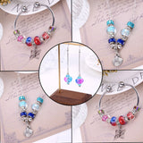 100Pcs Lampwork Glass European Beads for Jewelry Making