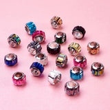 100Pcs Lampwork Glass European Beads for Jewelry Making