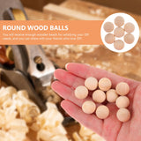 100Pcs Unpainted Round Wood Balls DIY Craft Small Wooden Beads