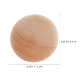 100Pcs Unpainted Round Wood Balls DIY Craft Small Wooden Beads