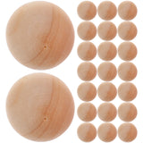 100Pcs Unpainted Round Wood Balls DIY Craft Small Wooden Beads