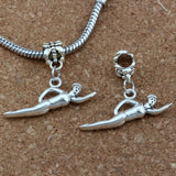 100Pcs Swimmer Sports Charms Pendants for Bracelets