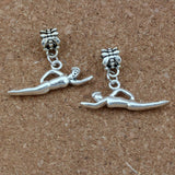 100Pcs Swimmer Sports Charms Pendants for Bracelets