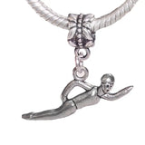 100Pcs Swimmer Sports Charms Pendants for Bracelets