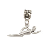 100Pcs Swimmer Sports Charms Pendants for Bracelets