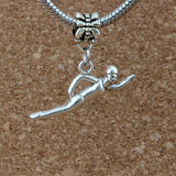 100Pcs Swimmer Sports Charms Pendants for Bracelets