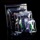 100Pcs Zip Lock Jewelry Packaging Bag Clear Plastic Reusable Packing Pouches