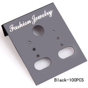 100Pcs Ear Studs Jewelry Holder Display Hang Cards Packaging