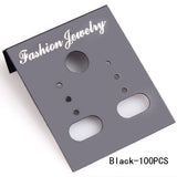 100Pcs Ear Studs Jewelry Holder Display Hang Cards Packaging