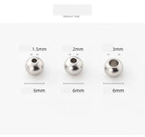 100Pcs/lot 6mm Silver Spacer Beads DIY Jewelry Making