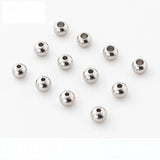 100Pcs/lot 6mm Silver Spacer Beads DIY Jewelry Making