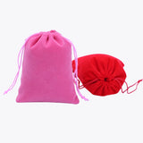 100Pcs 8X10cm Velvet Drawstring Goodie Pouches Black/Red/Blue