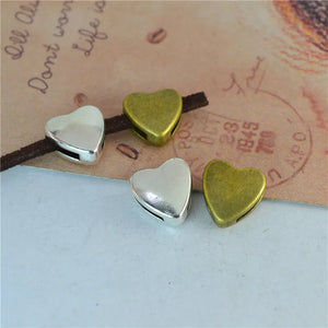 100Pcs/lot Blank Heart Beads 12*11MM for Jewelry DIY
