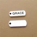 100Pcs/lot GRACE Letter Charms for Jewelry Making DIY