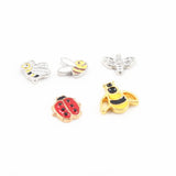 100 Pcs Butterfly Charm Bee Floating Charms for Floating Locket