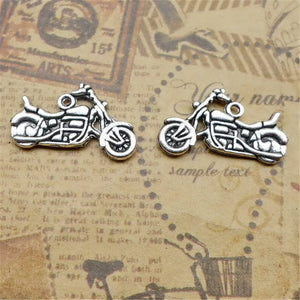 100Pcs/lot Motorcycle Charms 24*14MM DIY Vehicle Jewelry Accessories