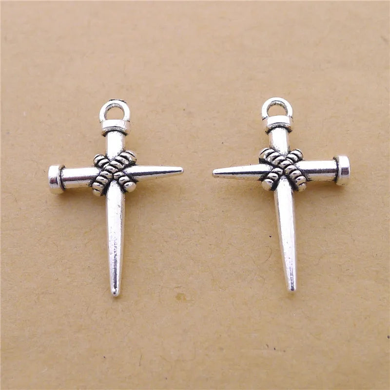 100Pcs Nail Charms Metal Pendant for Jewelry Making Accessories