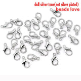 100Pcs/lot Zinc Alloy Jewelry Findings Lobster Clasp Hooks Vintage Clasps 12mm