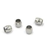 100Pcs Stainless Steel Crimp End Beads Big Hole Spacer Beads Jewelry Diy Making