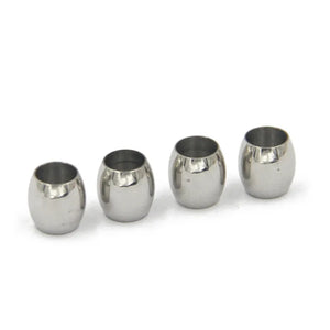 100Pcs Stainless Steel Crimp End Beads Big Hole Spacer Beads Jewelry Diy Making