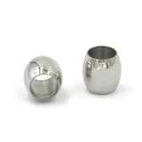 100Pcs Stainless Steel Crimp End Beads Big Hole Spacer Beads Jewelry Diy Making