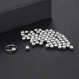 100Pcs Steel Replacement Ball Nose Septum Ring Captive Bead Ring BCR