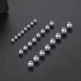 100Pcs Steel Replacement Ball Nose Septum Ring Captive Bead Ring BCR
