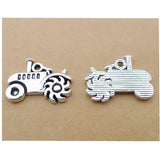 100Pcs Tractor Charms 15x20MM Agricultural Tools Jewelry DIY