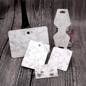 100Pcs Marbling Jewelry Earrings Card Necklace Headwear Display Packaging Cards