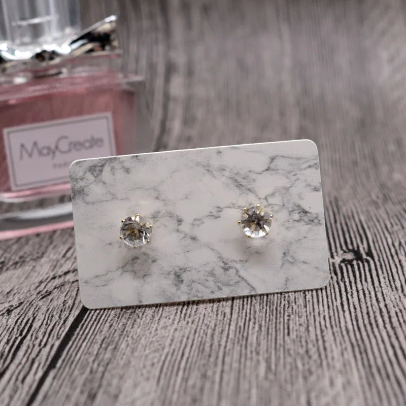 100Pcs Marbling Jewelry Earrings Card Necklace Headwear Display Packaging Cards