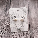 100Pcs Marbling Jewelry Earrings Card Necklace Headwear Display Packaging Cards