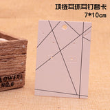 100Pcs/lot Paper Necklace Card Stripes Jewelry Earrings Card Packaging